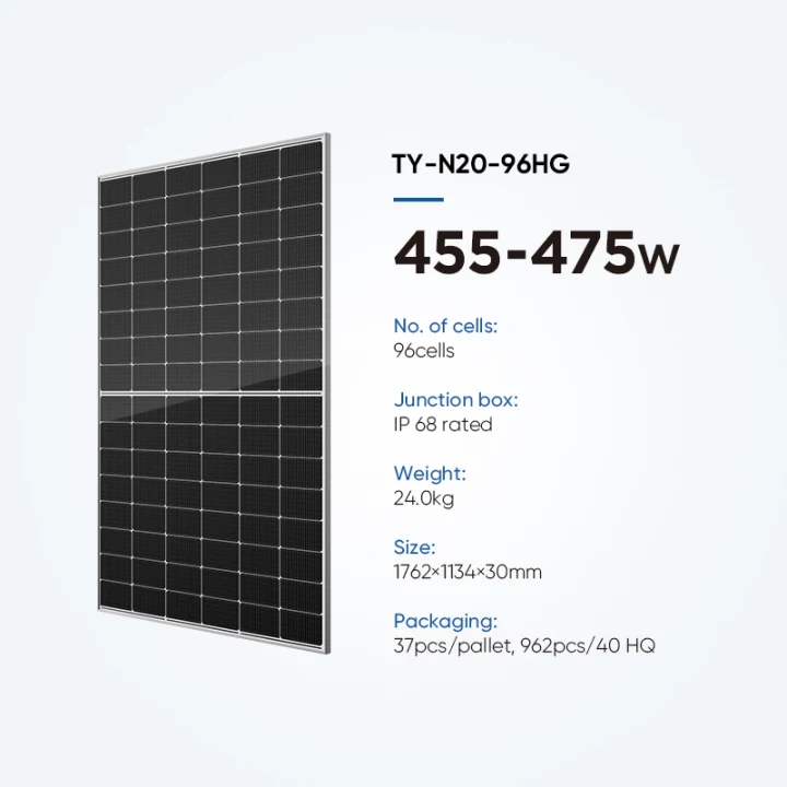 455W-475W Monocrystalline Solar Panels Supplier for Commercial & Industrial Solar Projects
