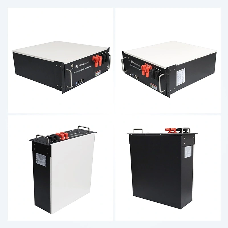 51.2V Rack-Mounted Lithium Battery Multi-Angle Product Views
